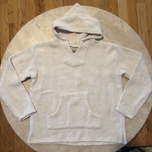 Baja Joe‎ Small Women’s Beige Pullover Cotton Blend Hoodie